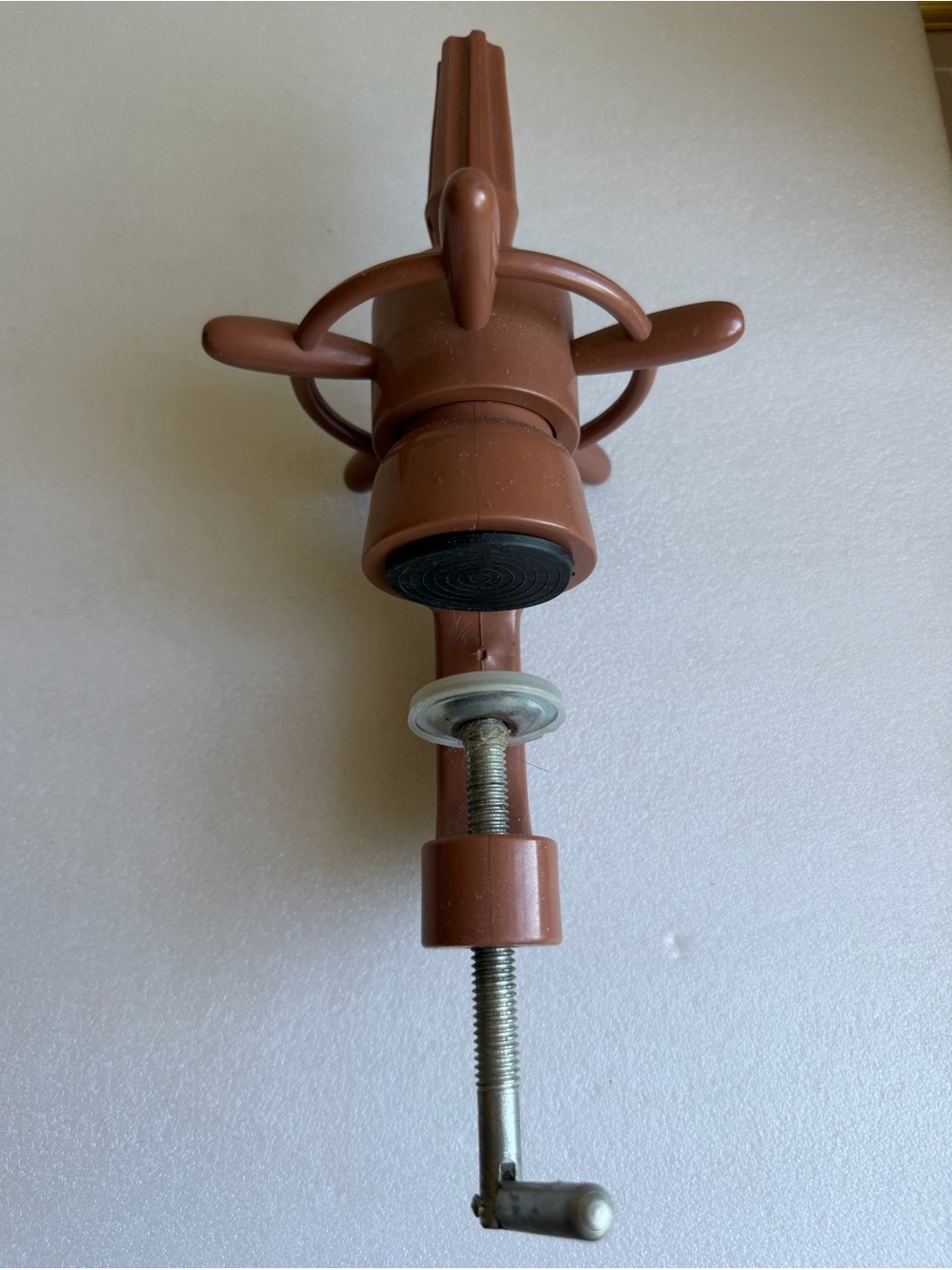 Vintage Wig Head Holder Metal Clamp Cosmetology Salon Training Stand